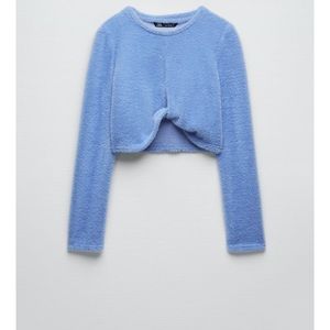 Zara Soft Knot Front Cropped Top